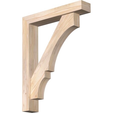 Ekena Millwork Balboa Block Smooth Bracket w/ Offset Brace, Douglas Fir, 5 1/2"W x 30"D x 38"H BKT0604X30X38BOA05SDF